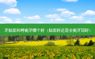 牙贴面和烤瓷牙哪个好（贴面好还是全瓷牙冠好）