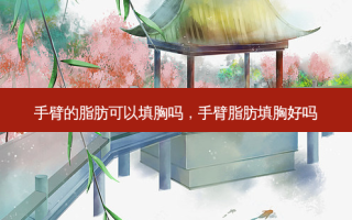 手臂的脂肪可以填胸吗，手臂脂肪填胸好吗