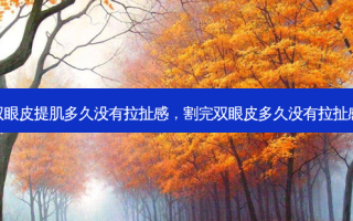 双眼皮提肌多久没有拉扯感，割完双眼皮多久没有拉扯感