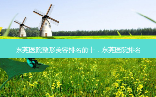 东莞医院整形美容排名前十，东莞医院排名