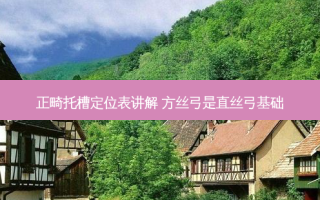 正畸托槽定位表讲解 方丝弓是直丝弓基础