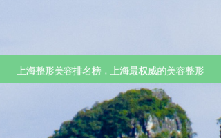上海整形美容排名榜，上海 *** 的美容整形