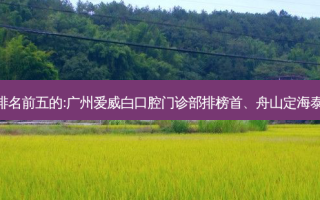 国内齿科外科齿科医院排名前五的:广州爱威白口腔门诊部排榜首、舟山定海泰康拜博口腔门诊部第二!