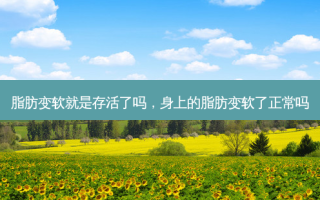 脂肪变软就是存活了吗，身上的脂肪变软了正常吗