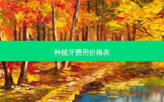 种植牙费用价格表