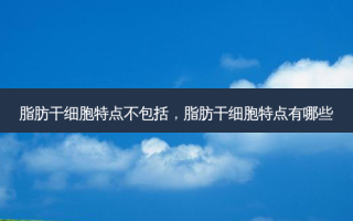 脂肪干细胞特点不包括，脂肪干细胞特点有哪些