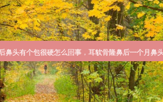 耳软骨隆鼻后鼻头有个包很硬怎么回事，耳软骨隆鼻后一个月鼻头好大怎么办