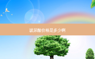 玻尿酸价格是多少啊