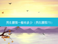 男生腰围一般有多少（男生腰围75）