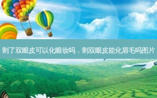 割了双眼皮可以化眼妆吗，割双眼皮能化眉毛吗图片