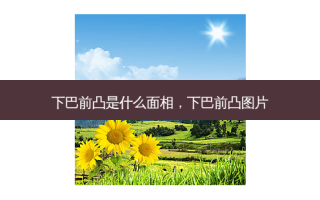 下巴前凸是什么面相，下巴前凸图片