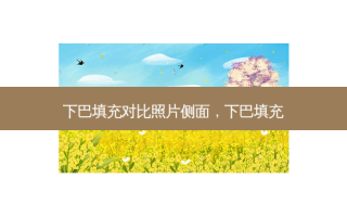 下巴填充对比照片侧面，下巴填充