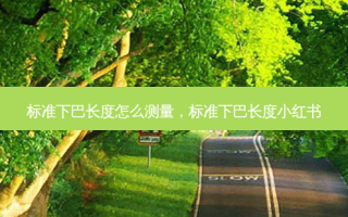 标准下巴长度怎么测量，标准下巴长度小红书
