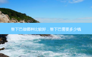 整下巴做哪种比较好，整下巴需要多少钱