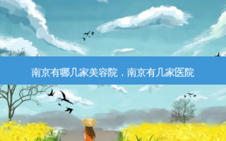 南京有哪几家美容院，南京有几家医院