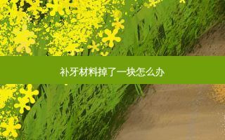 补牙材料掉了一块怎么办