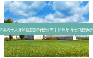 2023国内十大牙科医院排行榜公布丨泸州牙博士口腔诊所第一