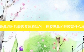 硅胶隆鼻取出后能恢复原样吗的，硅胶隆鼻的硅胶是什么样子的