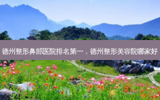 德州整形鼻部医院 *** ，德州整形美容院哪家好