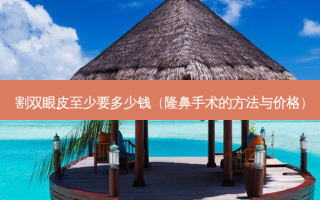割双眼皮至少要多少钱（隆鼻手术的 *** 与价格）