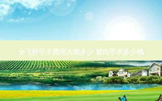 全飞秒手术费用大概多少 胬肉手术多少钱