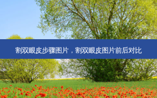 割双眼皮步骤图片，割双眼皮图片前后对比