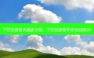 下巴长磨骨大概多少钱，下巴长磨骨手术全过程3D