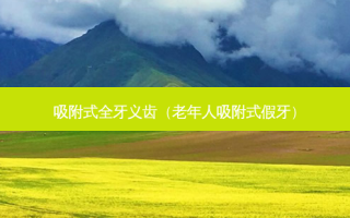 吸附式全牙义齿（老年人吸附式假牙）
