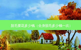 脱毛要花多少钱（全身脱毛多少钱一次）