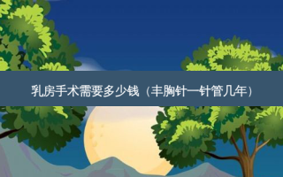  *** 手术需要多少钱（丰胸针一针管几年）