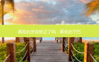 蒋欣的牙齿矫正了吗，蒋欣的下巴