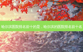哈尔滨医院排名前十的是，哈尔滨的医院排名前十名