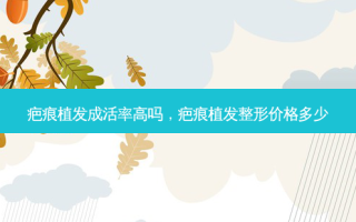 疤痕植发成活率高吗，疤痕植发整形价格多少
