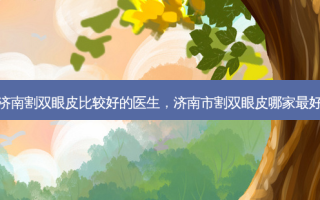 济南割双眼皮比较好的医生，济南市割双眼皮哪家 *** 