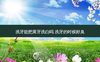 洗牙能把黄牙洗白吗 洗牙的时候好臭
