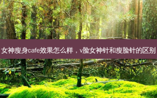 女神瘦身cafe效果怎么样，v脸女神针和瘦脸针的区别