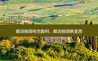 眼袋抽脂有危险吗，眼袋抽脂恢复图