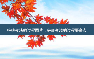 疤痕变淡的过程图片，疤痕变浅的过程要多久