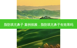 脂肪填充鼻子 案例视频，脂肪填充鼻子有效果吗