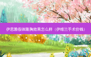 伊思雅假体隆胸效果怎么样（伊维兰手术价钱）