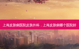 上海皮肤病医院皮肤外科，上海皮肤病哪个医院好