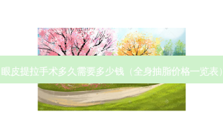 眼皮提拉手术多久需要多少钱（全身抽脂价格一览表）