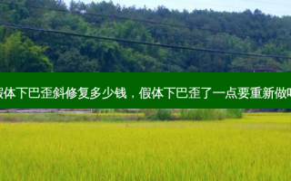 假体下巴歪斜修复多少钱，假体下巴歪了一点要重新做吗