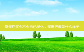 痤疮疤痕会不会自己淡化，痤疮疤痕是什么样子