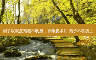 割了双眼皮褶皱不明显，双眼皮术后 褶子不在线上