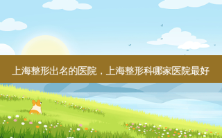 上海整形出名的医院，上海整形科哪家医院 *** 