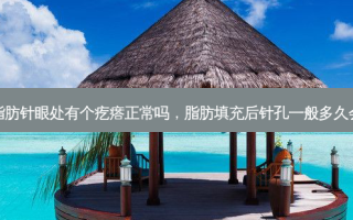 填充脂肪针眼处有个疙瘩正常吗，脂肪填充后针孔一般多久会消失