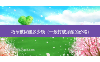 巧兮玻尿酸多少钱（一般打玻尿酸的价格）