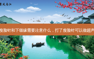 打了瘦脸针和下颌缘需要注意什么，打了瘦脸针可以做超声炮吗
