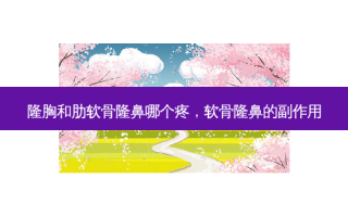 隆胸和肋软骨隆鼻哪个疼，软骨隆鼻的副作用